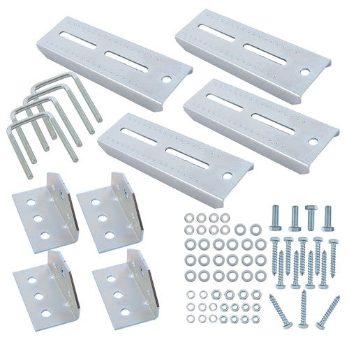 (4) 8" Galvanized Swivel Top Bunk Bracket Kit with Hardware for Boat Trailer 2��3