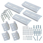(4) 8" Galvanized Swivel Top Bunk Bracket Kit with Hardware for Boat Trailer 2��3