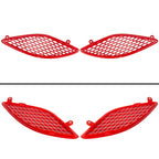 3Pcs Red Hood Bezel Insert Trims For 2015-20 Dodge Charger 68202462AD 68202581AC