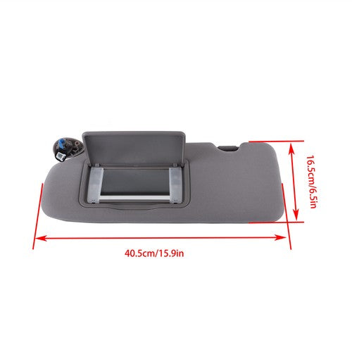 Gray Plastic Driver Side Sunvisor With Lights And Mirror For 17-22 Honda CR-V