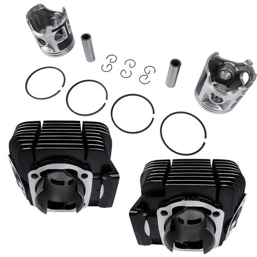 Cylinder Rebuild Kit + Piston Rings Pistons Wrist Pins Circlips for Yamaha RD350