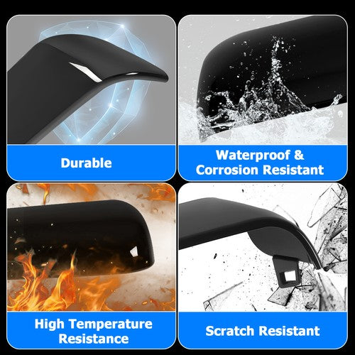 Side Mirror Cover Caps for Chevy Silverado GMC Sierra HD 2500 3500 2020-2023 24