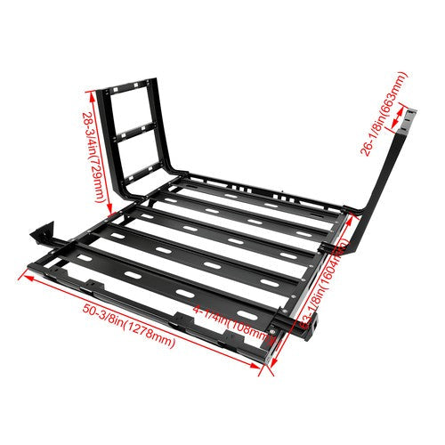 Roof Rack Cargo Carrier Luggage W/ 2 Ladders For Jeep Wrangler JK 4-Door 2007-18