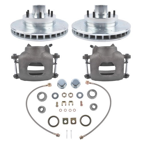 For Chevy C10 Suburban Base Truck Front Disc Brake Conversion Kit 6 Lug Wheels