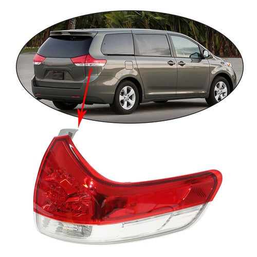 Tail Light Brake Lamp Outer Red For Toyota Sienna 2011-2014 Right Passenger Side