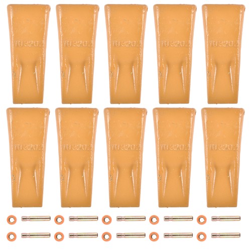 10 Sets 1U3202 Digging Bucket Teeth with Pins 8E6208 & Retainers 8E6209 for J200