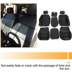 For 14-2018 Chevy Silverado LT DOUBLE Cab Full Set Seat Cover Black Replacement