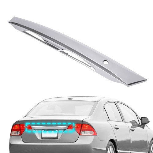 Silver Rear Trunk Deck Lid Trim for Honda Civic Sedan 4 Door 2006 to 2011