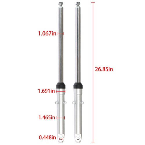 2Pcs Motorcycle 27" Front Fork Oil Shock Absorber For Honda CG125 CT90 CT110