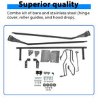 Hood Flip Tilt Combo Kit Stainless Steel Rubber For Ford F100 F 100 1953-1956