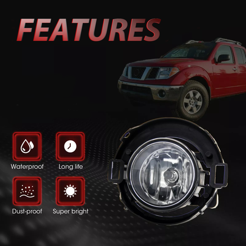 Fog Lights W/Bracket Harness Clip for Nissan Frontier 10-19 & for Xterra 05-15