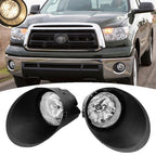 Pair Clear Fog Light w/ cover LH RH for 2007-13 for Toyota Tundra for Sequoia