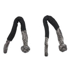 1"×30ft Gray Kinetic Recovery Rope With 2 Soft Shackles Kit 34000lbs Heavy Duty