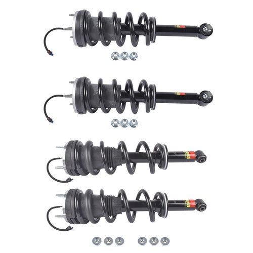 4Pcs Front Rear Shock Assys w/ Magnetic Fits Escalade Tahoe GMC Yukon XL 2021-24
