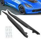 Metallic Side Skirts Z06 Style ABS Gloss Black for 2014 2019 14 Up Corvette C7