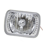 7X6" inch Clear Glass Lens White Headlight LED For Toyota Tacoma 4Runner Pickup