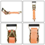(10) 1.5" x15' 4000lb Ratchet Tie Down Cargo Straps J Hooks Heavy Duty Tie Downs
