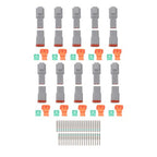2 Pin Connector 10 Sets DT04-2P DT06-2S with Solid Contacts 14-20AWG