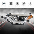 Headlight For Toyota Corolla 2014-2016 Headlamps Driver/Left Side Clear Housing