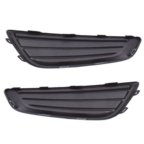 Left&Right Black Fog Light Cover For Ford Focus 15-2017 2018 Frame Bezel Trim