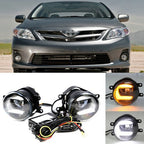 Bumper LED Fog Lights Lamps Turn Signal Pair for 2011-2013 for Toyota Corolla