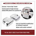 Full Chrome Mirror Handle Cover for Ford F250 F350 450 550 Super Duty 2017-2022