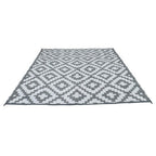 9x12ft Waterproof Outdoor Rug Outdoor Plastic Straw Rug For Camping Gray White