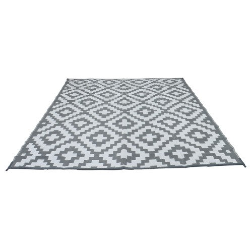 9x12ft Waterproof Outdoor Rug Outdoor Plastic Straw Rug For Camping Gray White