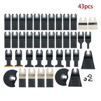 43 PCS Oscillating Saw Blades Multitool Kit for Wood/Metal/Plastics Cutting