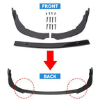 Front Bumper Lip Fit 2018-2020 Toyota Camry SE XSE Glossy Black
