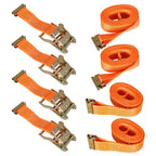 4400 lb 2" x 20' E-Track Ratchet Tie Strap Truck Enclosed Cargo Van Straps 4 Set