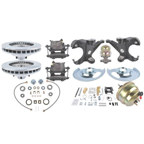 For 63-66 Chevrolet C10 Chevy Truck Front Disc Brake Conversion 6 Lug Stock/Drop