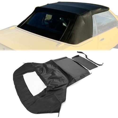 Black Soft Top with Plastic Window for Ford Mustang Convertible 2DR 1983-90 1993