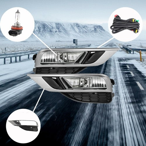 Front Bumper Left+Right Side Fog Light Assembly w/Switch For Honda CRV 2015-2016