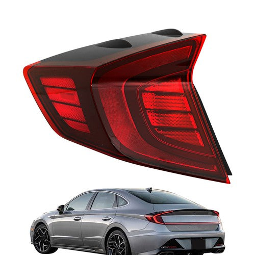 Red Tail Light For Hyundai Sonata 2020-2022 Outer Lamp LH/Driver LED Rear Chrome