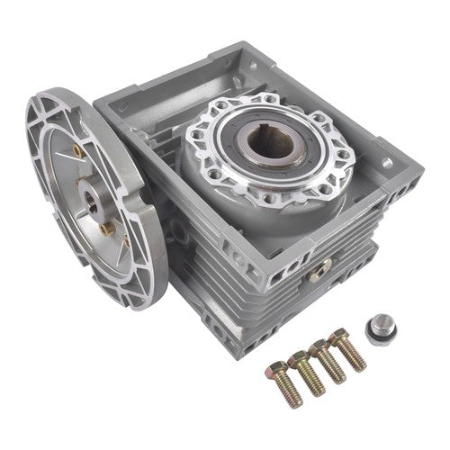 MRV063 Ratio 100:1 Worm Gear Speed Reducer, 56C Flange 0.57HP Input, Keyed Shaft