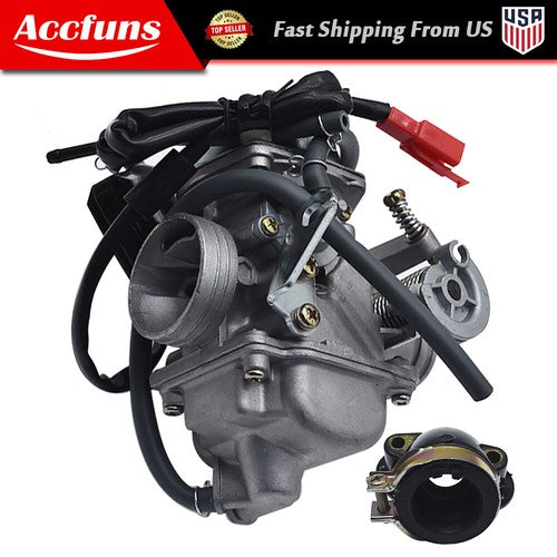 Go Kart Carburetor & Intake Manifold Boot For Yerf Dog Spiderbox GX150 GY6 150cc