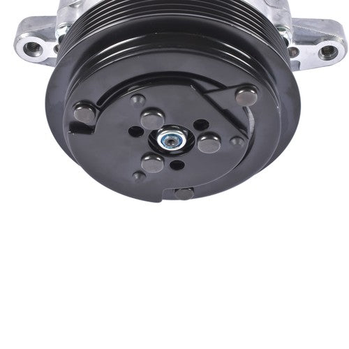AC Compressor with 6-Groove Pulley for Sanden SD7 Style Serpentine Belt HC5005BK