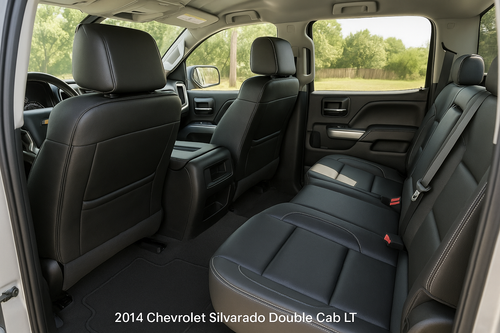 For 14-2018 Chevy Silverado LT DOUBLE Cab Full Set Seat Cover Black Replacement