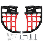 Nerf Bars Heel Guards Side Steps For Honda TRX450R 450ER Red Nets Black Nerfs