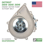 For Detroit DD13 15 16 Variable Speed Water Pump W/Belt EA4722001601 A4712001101