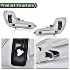 Clear Bumper Fog Lights for Hyundai Accent 2012-2017 w/ Bulbs Wiring Switch