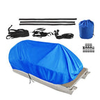 21-24FT Heavy Duty Trailerable Pontoon Boat Cover Beam Width Up to 102" Blue