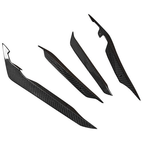 4PCS Carbon Fiber Front Bumper Side Blade Canard Fin for Subaru WRX VB S4