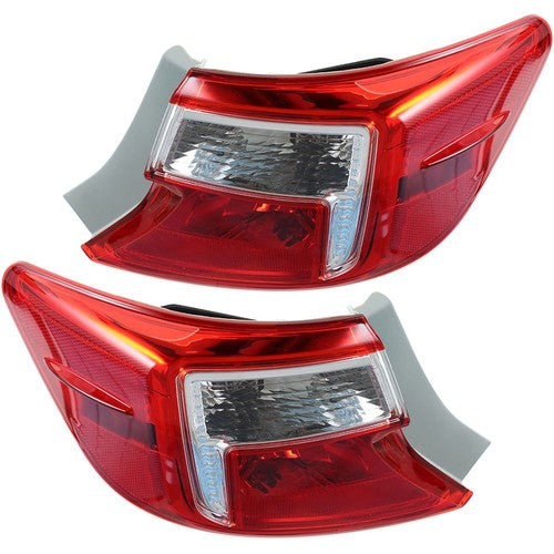 Fit For Toyota Camry 2012-2014 One Pair Outer LH + RH Tail Light Brake Lamp