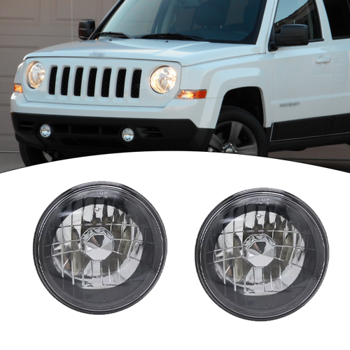 7" Round Headlights DRL Projector Light Pair for 2008-2016 for Jeep Patriot