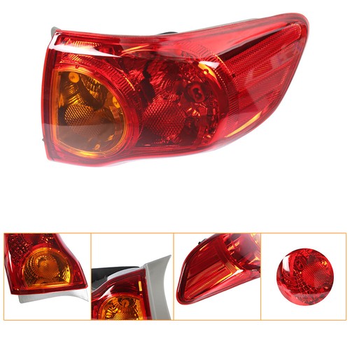 For 09-10 Toyota Corolla Rear Left & Right Side Outer Tail Light Brake Lamp 2Pc
