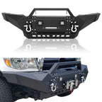 For Toyota Tacoma 2005-15 Front Bumper Steel with Winch Plate LED Lights Skid Plate