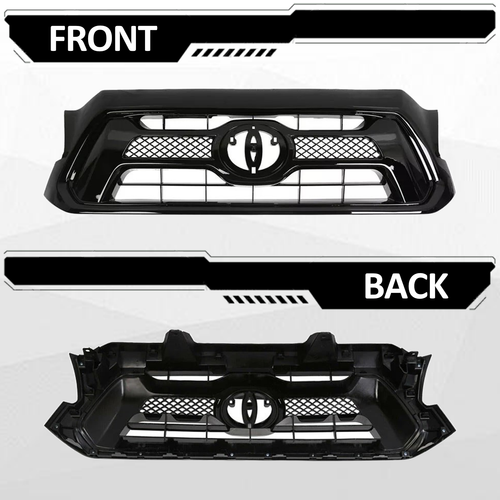Front Bumper Gloss Black Grille Grill for Toyota Tacoma 2012 2013 2014 2015