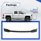 For GMC Sierra 1500 2016 2019 18 Front Bumper Lower Valance Air Deflector Black